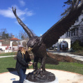 Grande taille Bronze Eagle Statue